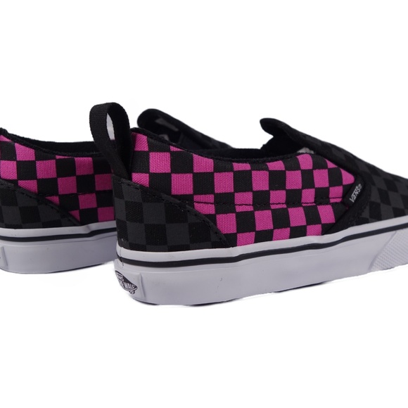 VANS Slip-On V Checkerboard (Carmine Rose / Black) - Picture 4 of 6